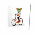 Begin Home Decor 32 x 32 in. Funny Frog Riding A Bike-Print on Canvas 2080-3232-AN26